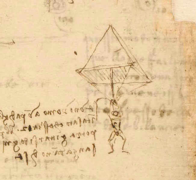 Sketch of a Leonardo's parachute