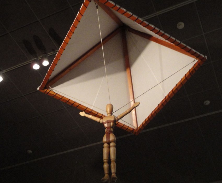 Reconstruction of Leonardo's parachute