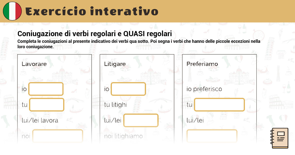 Conjugação de verbos: exercícios